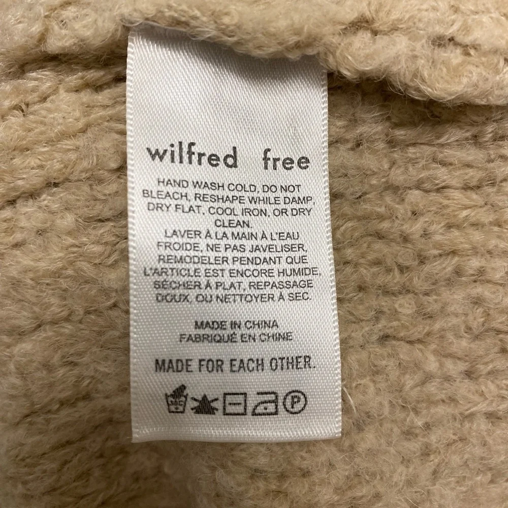 Aritzia Wilfred Free Gwyneth Sweater Alpaca Italian Marino Wool Warm Size Large - Picture 8 of 11